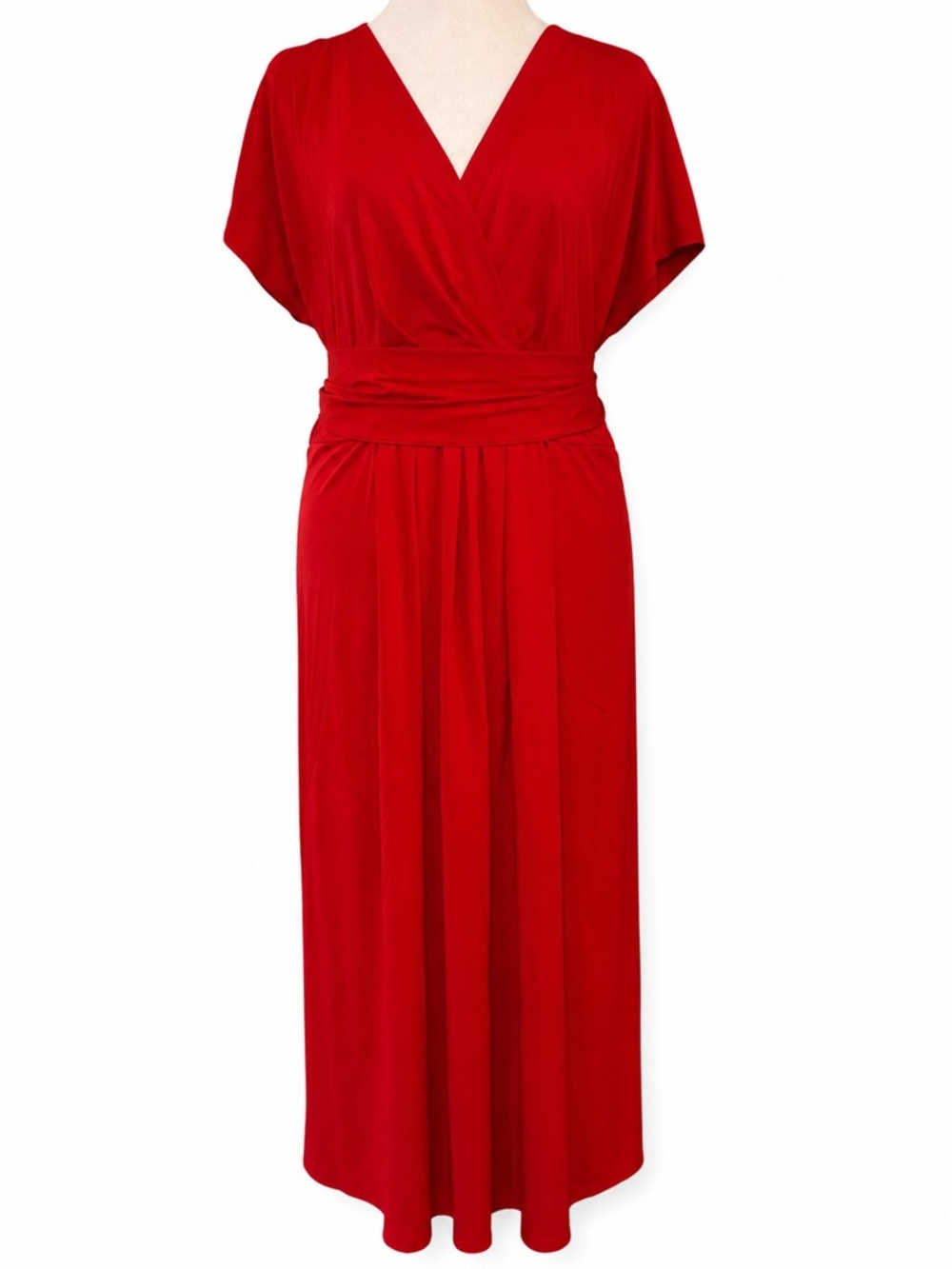 NWT Halara Breezeful Wrap Maxi Dress 3X Red Tie Waist Lounge Dress